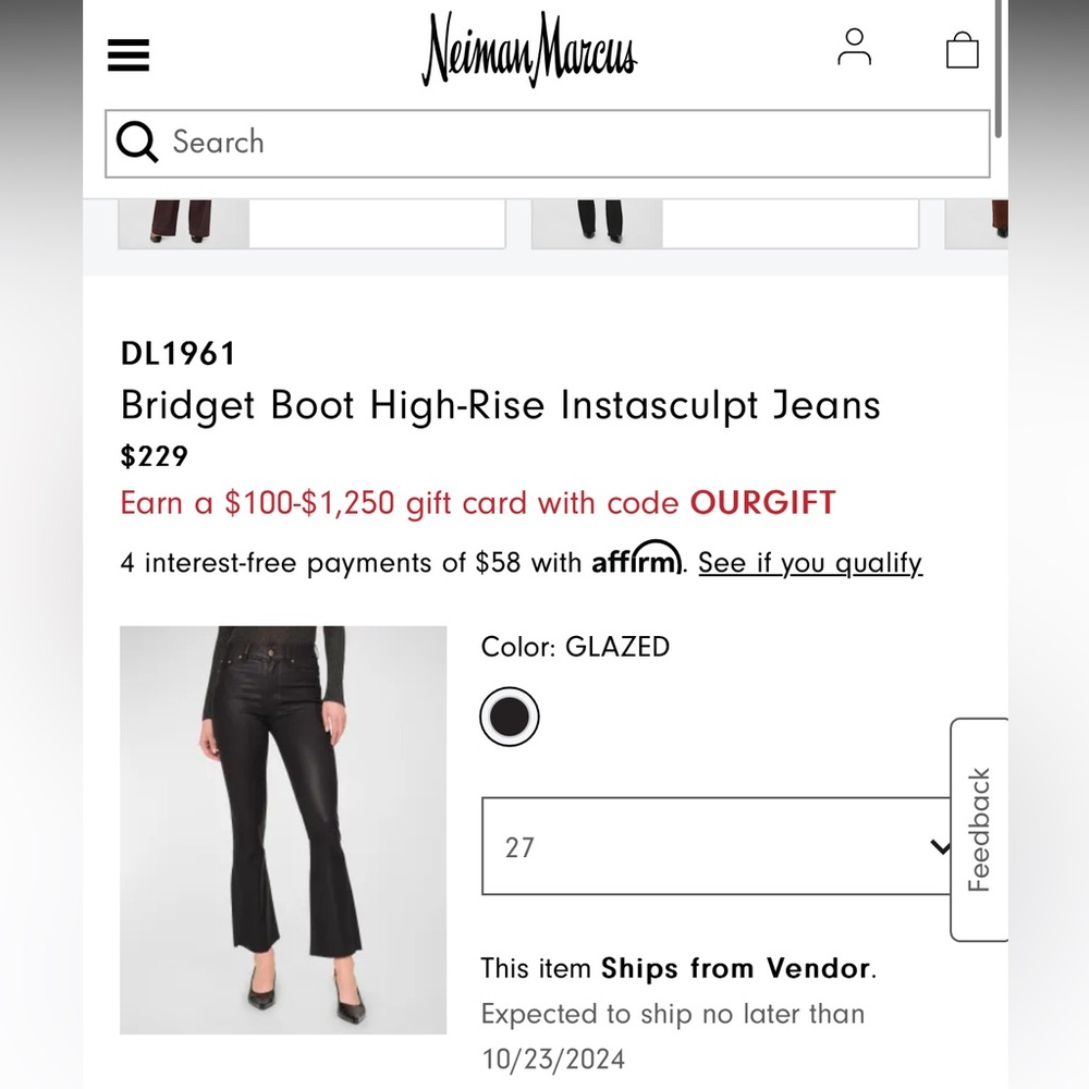 DL1961 Bridget Boot High-Rise Instasculpt Jeans